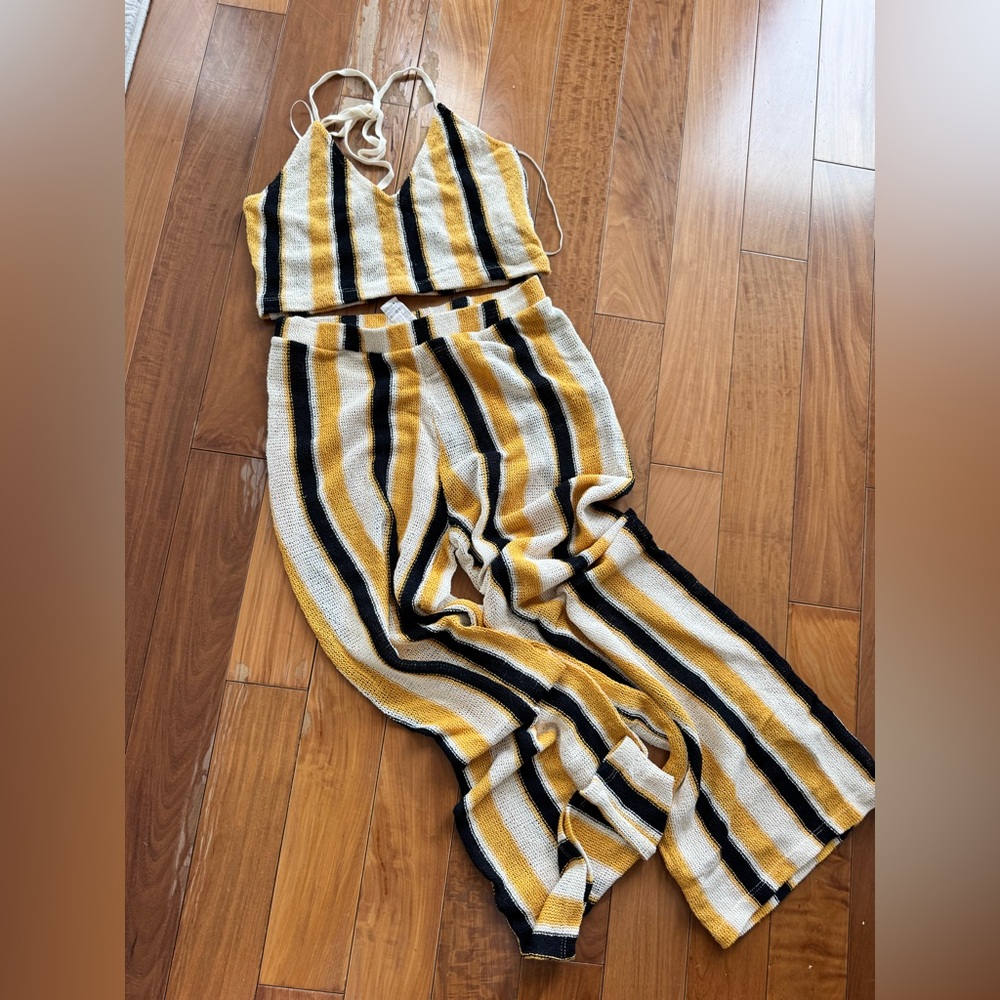 Zara knit crochet beach set